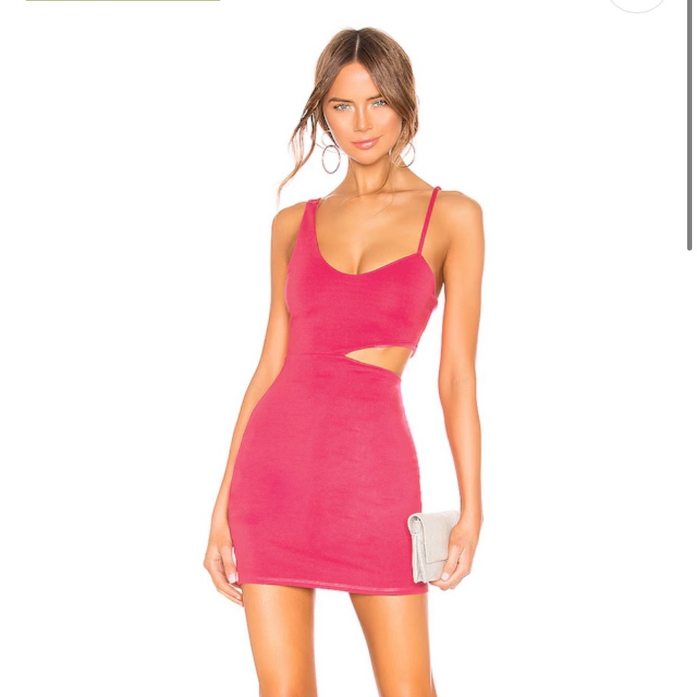 Revolve Lambert Mini Dress in Hot Pink